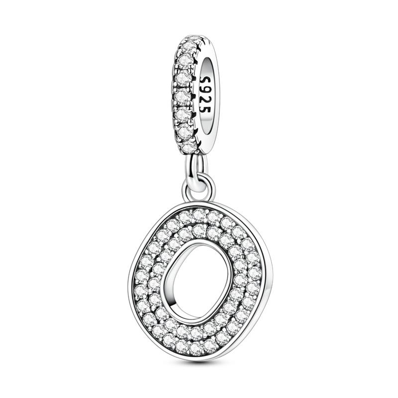 Оригинальные подвески-шармы с буквами алфавита от A до Z, медные, инкрустированные цирконом, подвески с любовными письмами, ювелирное украшение в подарок, подходят для браслета-бенгла