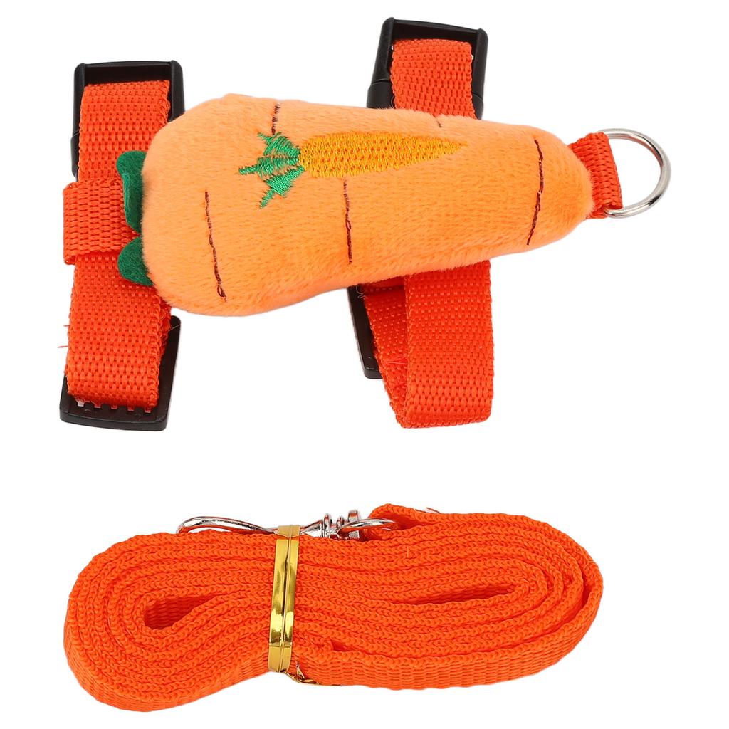 Carrot Type Rabbits Harness Leash Set Regulable Decorative Lovely Looking for Pet Rabbits