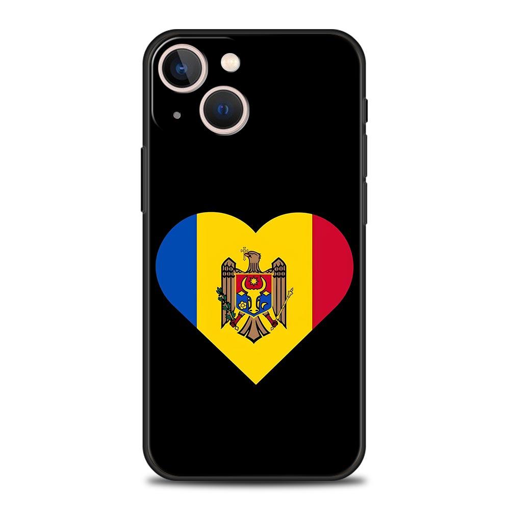 Чехол для телефона с флагом Молдовы Для iPhone 16e 15 14 13 12 11 Pro Max XS X XR SE 7 8 Plus Оболочка iPhone 16 Мягкий ТПУ Чехол