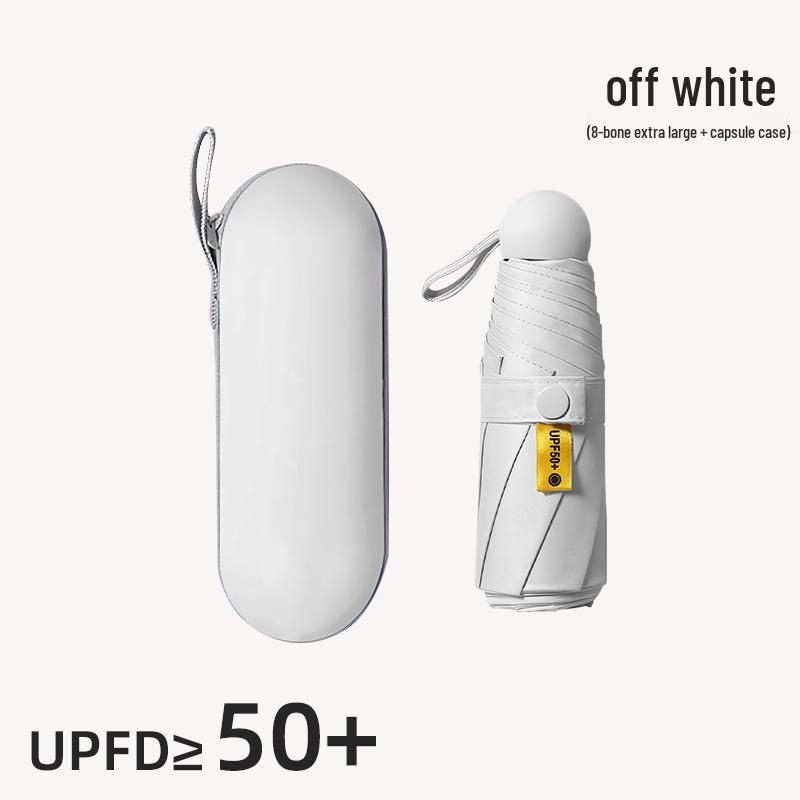 Компактный складной зонт с защитой от УФ-лучей и черной подкладкой