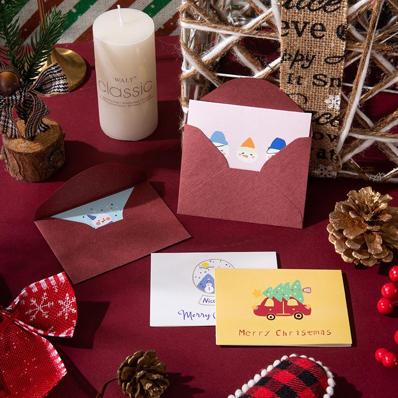 6 шт. Мини-открытки «С Рождеством» Детские Новогодние Подарочные Открытки Natal Navidad 2022 Xmas Рождественская Вечеринка Украшения Открытка
