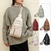 Fashionable Women's Multi-layer Zipper Chest Bag - Compact Design for Mobile Phones, Cables, Wallets, and Cosmetics