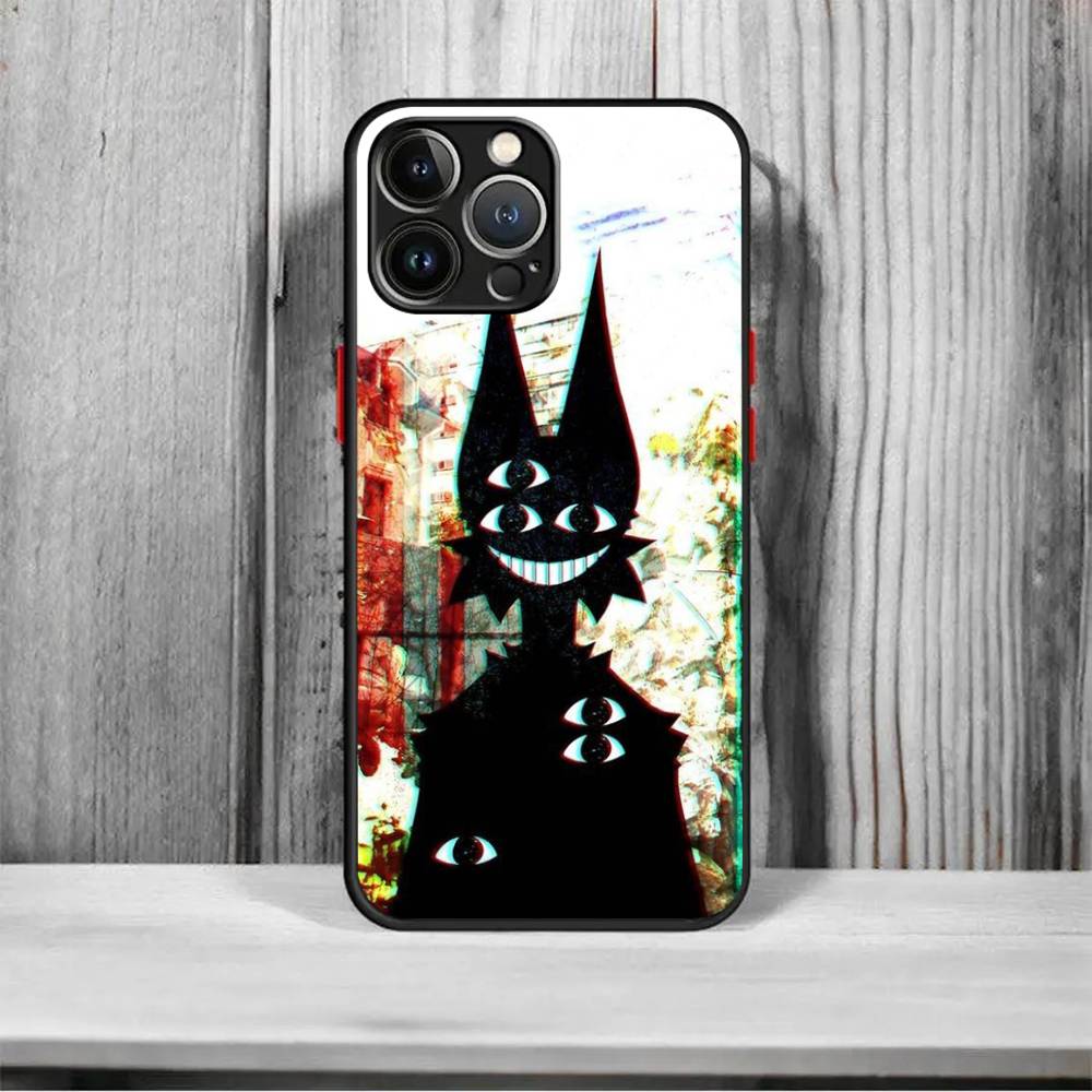 Темный Забавный Монстр Кот Матовая Крышка Для iPhone 16 15 14 11 12 13 Mini Pro Max X XR XS MAX Чехол для Телефона ударопрочный