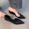 Fashion 2025 New Summer Niche Temperament Pointed Toe Suede Slip-on Flat Slip Single Shoes for Women