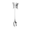 2 PCS Appetizers Cake Fruit Fork Butterfly Shaped Cake Spoon Tasting Dessert Forks Spoons Stainless Steel Material