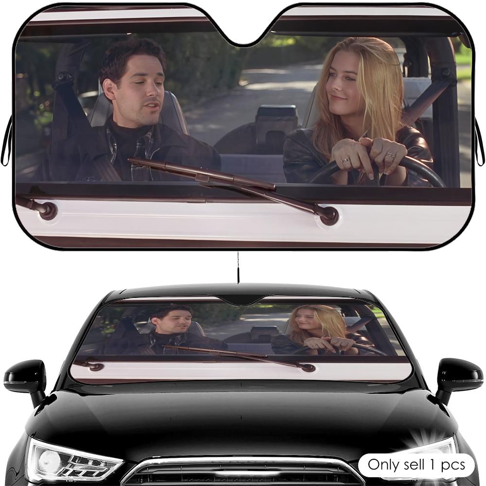Movie C-Clueless Driving Sun Visor Reusable Aluminum Foil Car Windshield Sun Visor UV Protector Heat Insulation Cover Shade