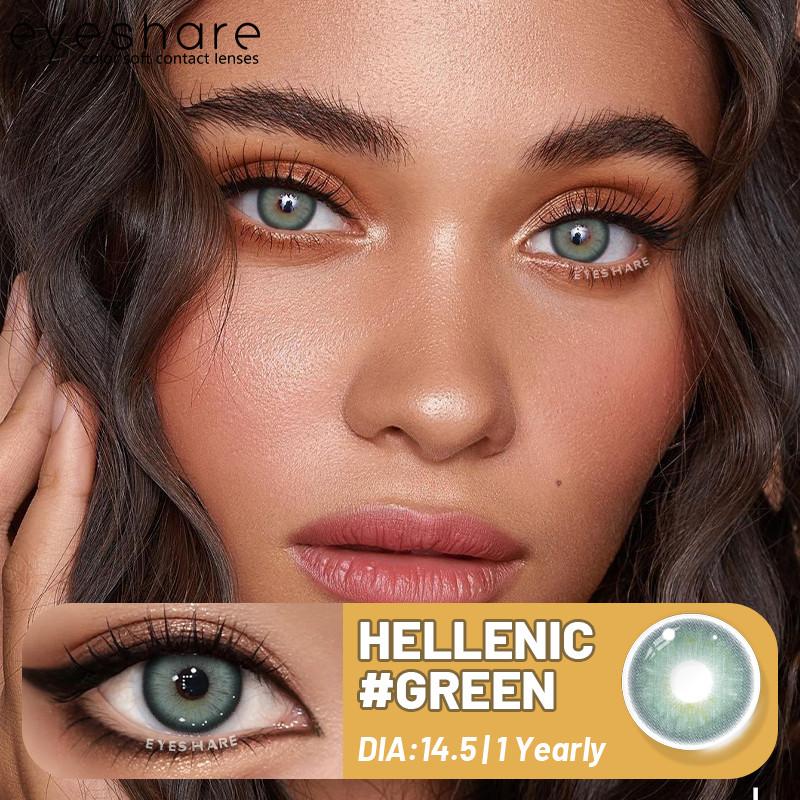 Eyeshare 1 пара новых цветных контактных линз для глаз, модные, синие, коричневые, красивые, для зрачков, годовая носка