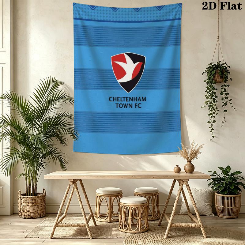 Cheltenham Town F Wall Tapestry Aesthetic Wall Hanging Printed Fabric Blanket Decorative Tapestries for Bedroom Living Room Home Decor