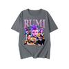 KPop Demon Hunters Fashion Short Sleeve Summer Colorful Printed Versatile Fashion Lightweight Short Sleeve Round Neck T-shirt