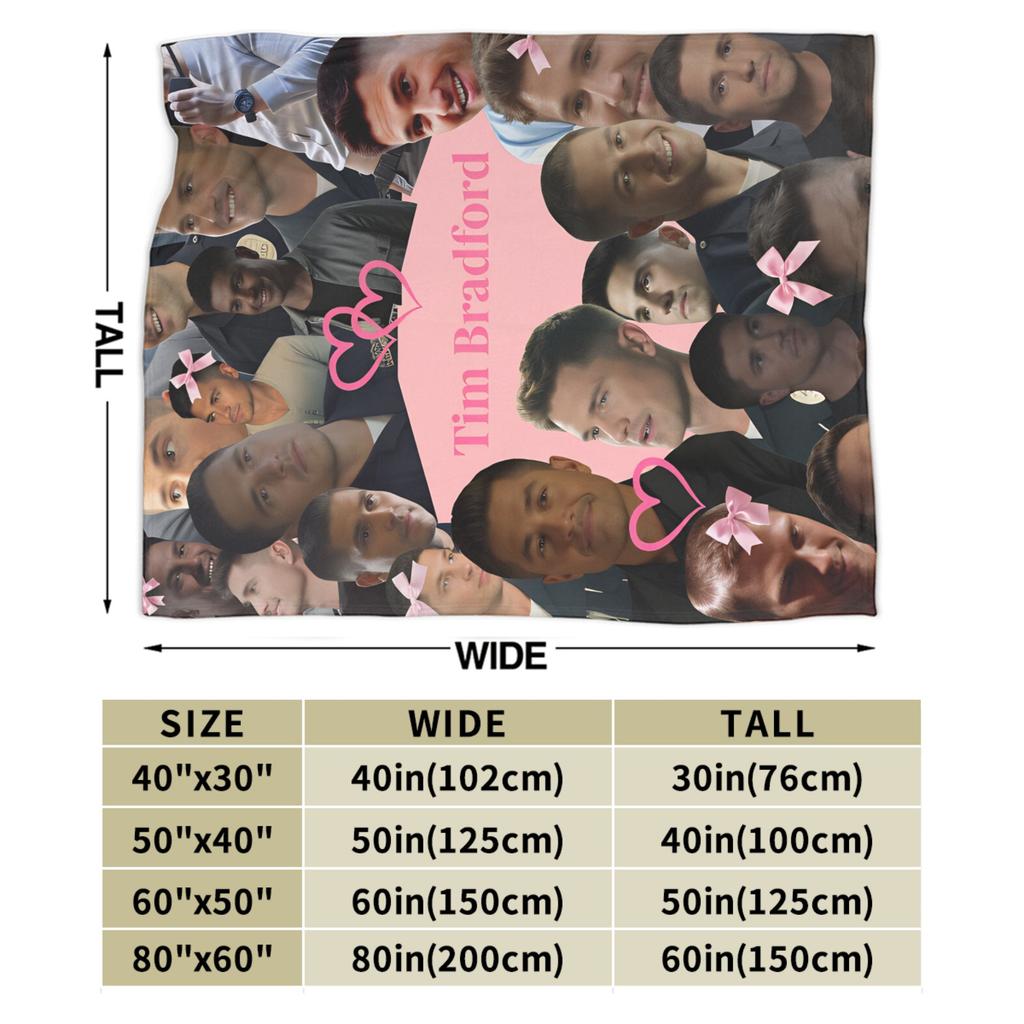 Tim Bradford The Rookie Flannel Blanket Warm Throw Blanket for Couch Bed Camping Funny Bedspread Sofa Bed Cover