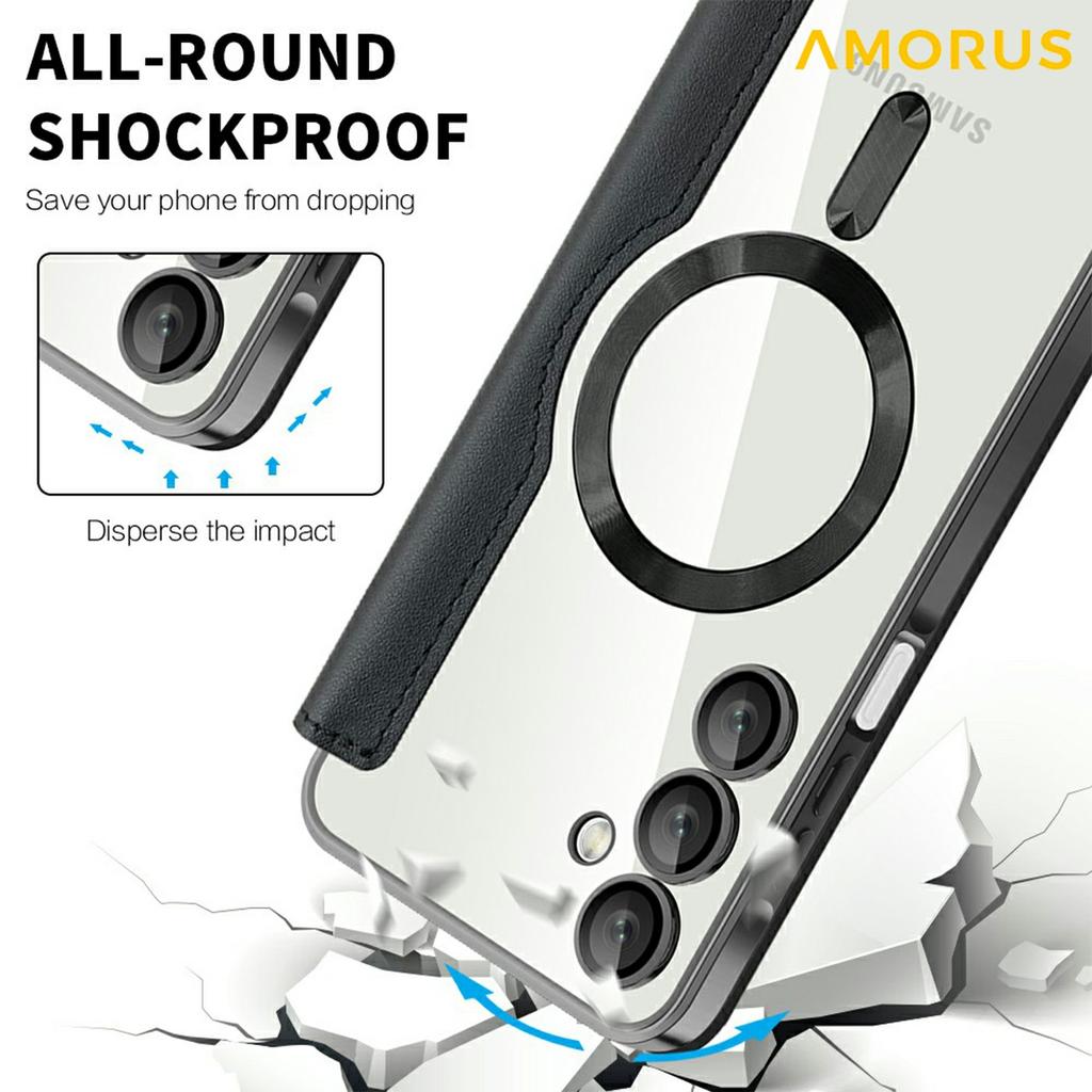 Чехол для Samsung Galaxy A16 4G/5G, совместимый с MagSafe, блокирующий RFID кардхолдер, кожаный чехол для телефона