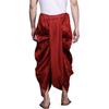 Мужские бордовые однотонные дхоти из искусственного шелка Manyavar
