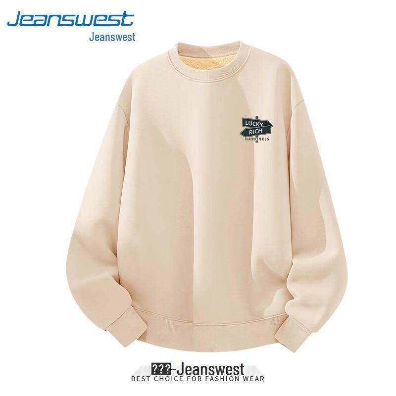 Мужская флисовая толстовка с принтом букв Jeanswest