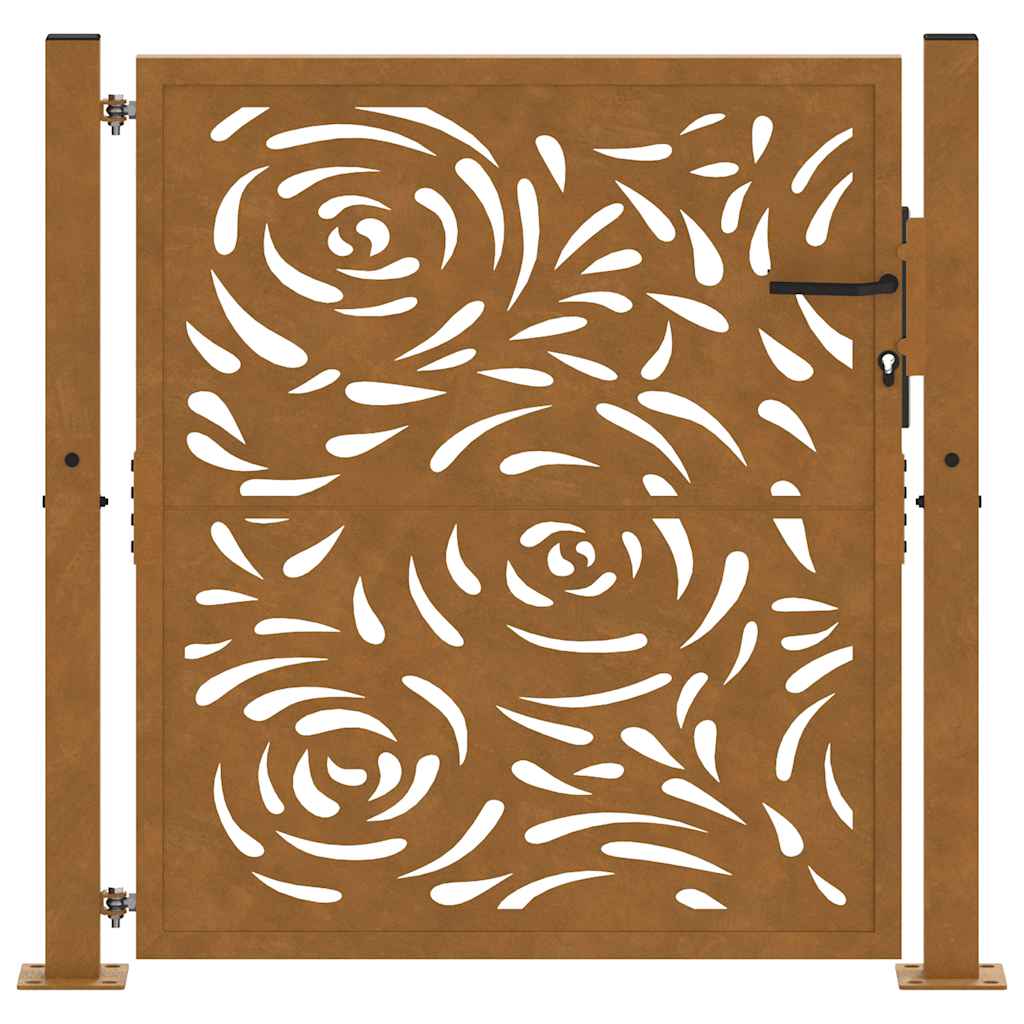 Garden Gate 100 x 100 cm Weathering Steel Flame Design