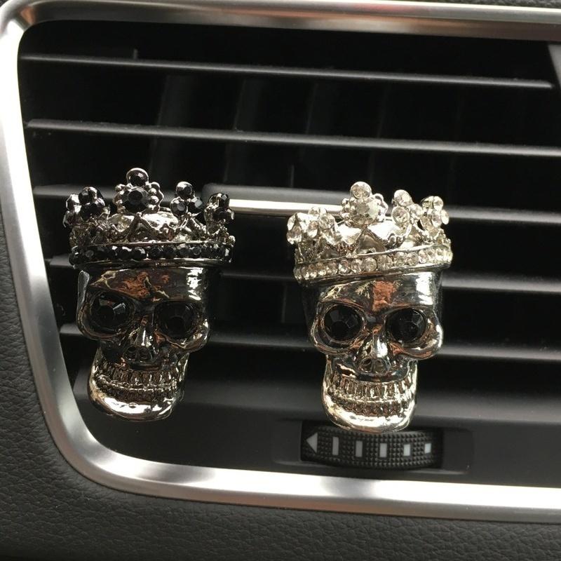 1PC Metal Skull Styling Car Perfume Clip Car Air Freshener Car Accessories