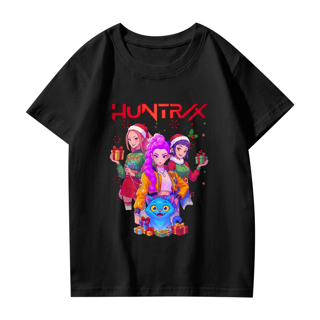 Fashionable Round Neck Short Sleeve Work Clothes Printed Tops For KID Summer Tops