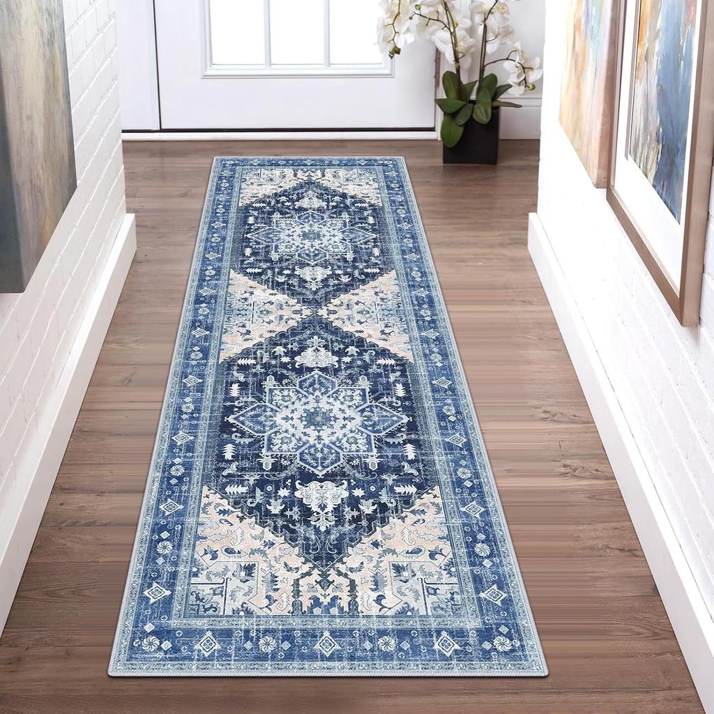 Hallway Runner Rugs Non Slip Machine Washable Carpet for Kitchen Entryway Living Bedroom Laundry Room Home Decoration
