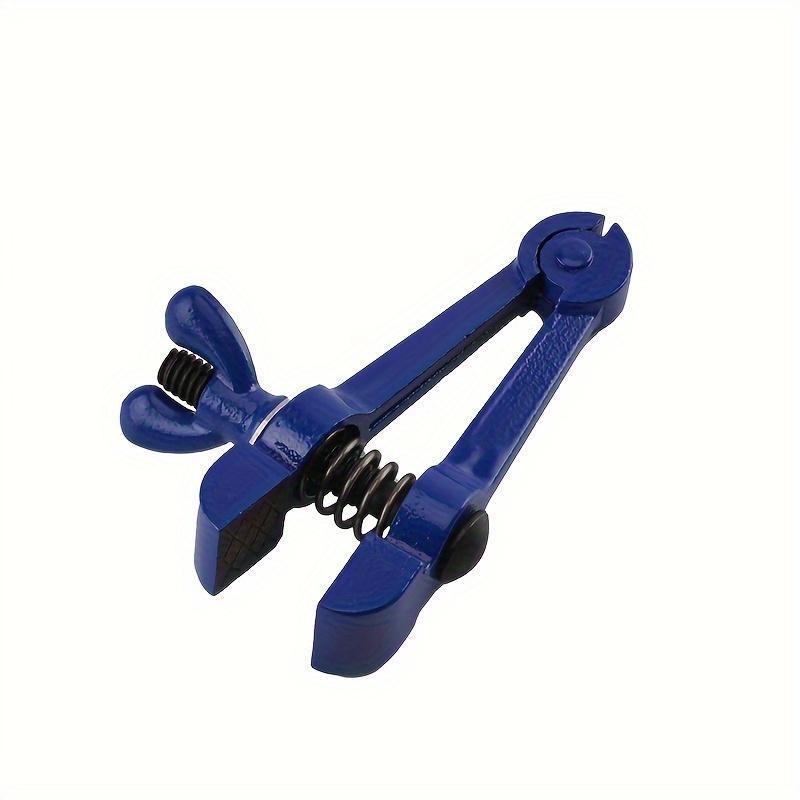 1 шт. ручные тиски ручной зажим трубные тиски сантехнический инструмент мастерские тиски трубный инструмент стальная рукоятка пружинный зажим основание плоскогубцы