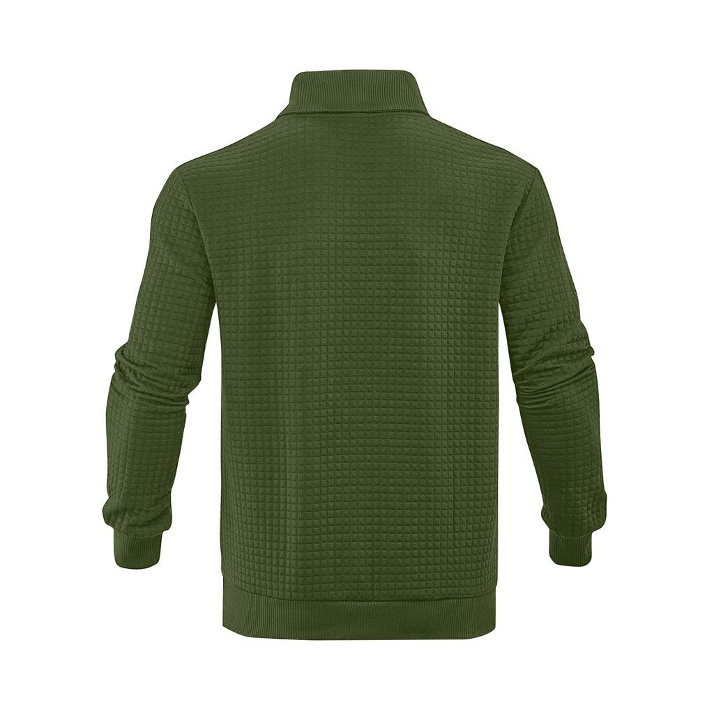 Мужской однотонный свитшот с лацканами в клетку, мужской повседневный модный свитшот