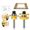 2PC 8mm Shank Rail & Stile Router Bit Set - Shaker Door Knife Woodworking Cutter Tenon Cutter for Woodworking Tools