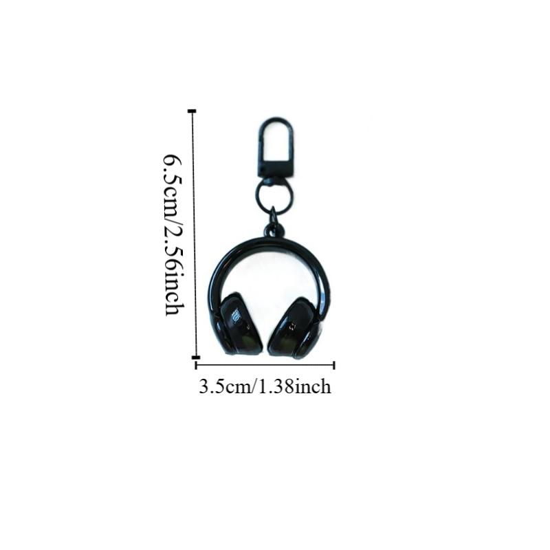 5 шт. акриловый брелок в форме гарнитуры, забавный брелок для ключей автомобиля, милый кулон в форме наушников, украшение для ключей