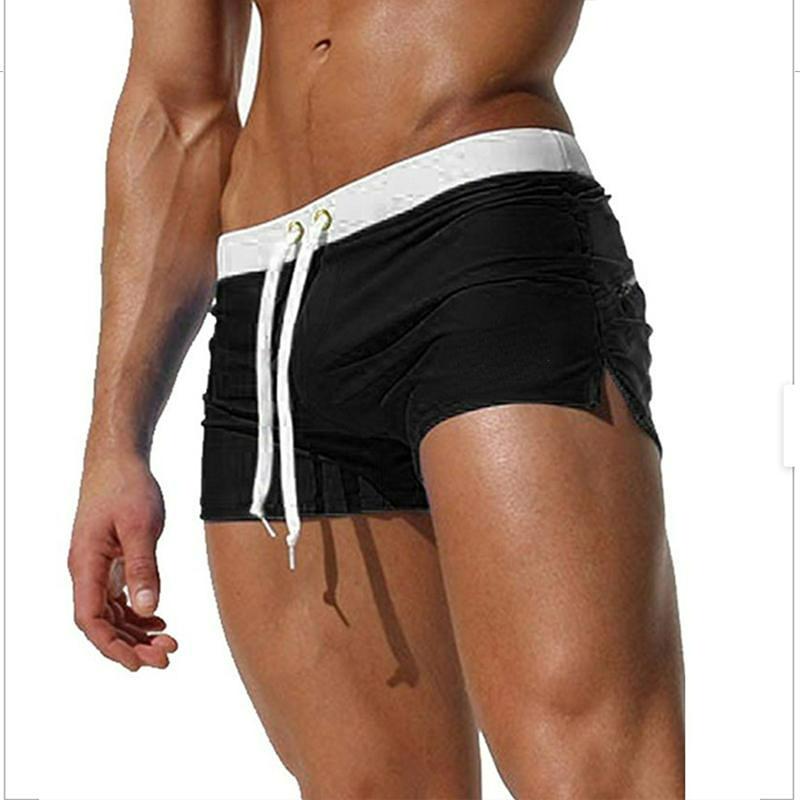 Europe and The United States Fashion Men's Beach Pants Breathable Shorts Quick Drying Pants Flat Corner Beach Pants Swimming Trunks