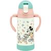 (STWM3N-A) Double-Handled Stainless Steel Water Bottle with Straw, Baby Mug, Disney Mickey Mouse and Friends Retro Design, 350ml