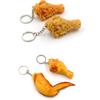 Funny Fried Chicken Leg Chicken Wing Keychain Creative Mini Simulation Food Pendant With Key Ring For Handbag Purse Accessories
