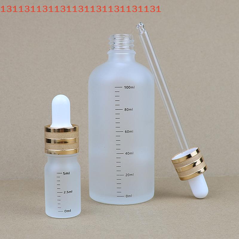 Liquid Pipette Bottle for Aromatherapy Travel Refillable 5ml-100ml Reagent Dropper Bottles with Scale Sanding Glass Eye Drop