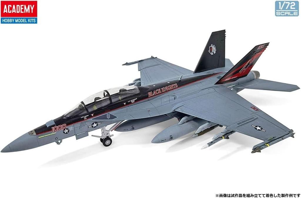 Academy 1/72 Scale US Navy F/A-18F VFA-154 Black Knights Plastic Model Kit 12577