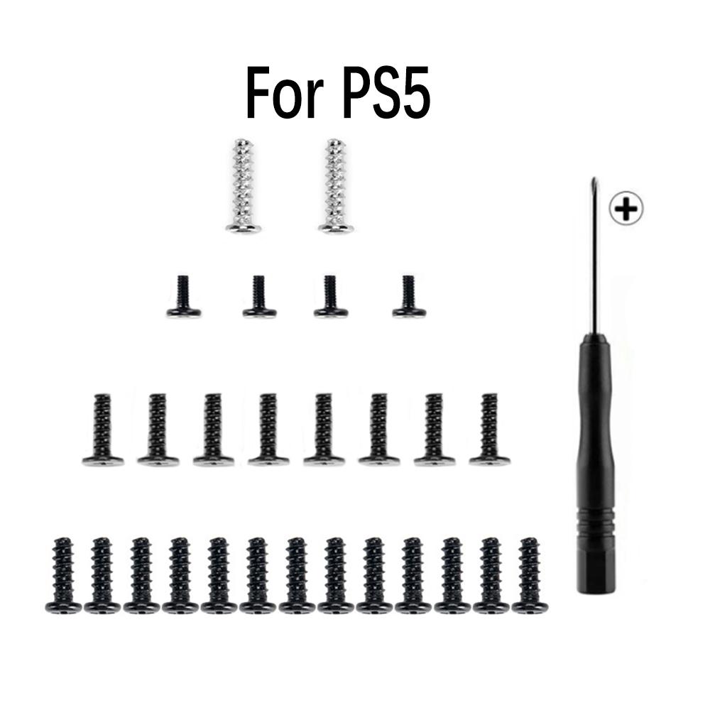 JCD Набор винтов для ручки PS5 Полный набор винтов для контроллера PS5 Винты с головкой Винты контроллера и Крестовая отвертка