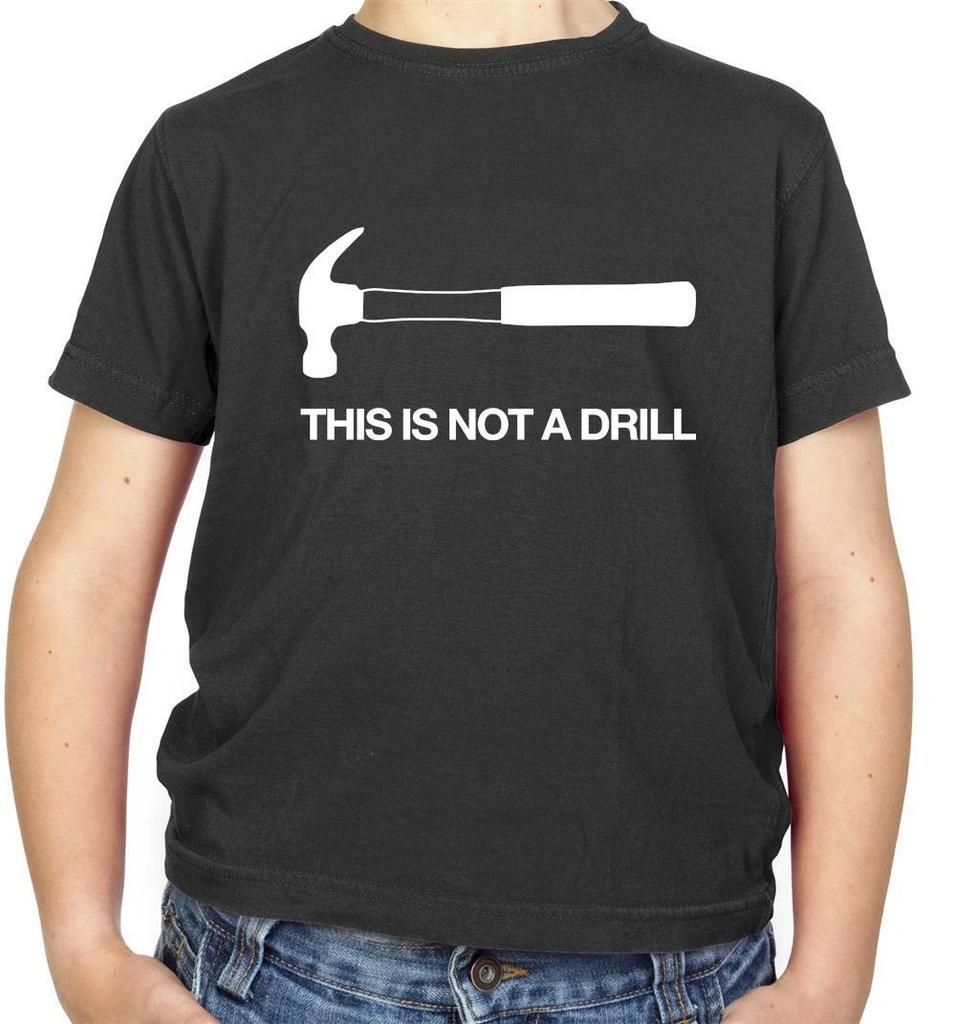 Hammer Not A Drill Kids T-Shirt - Builder - Tradesman - DIY - Handyman - Funny
