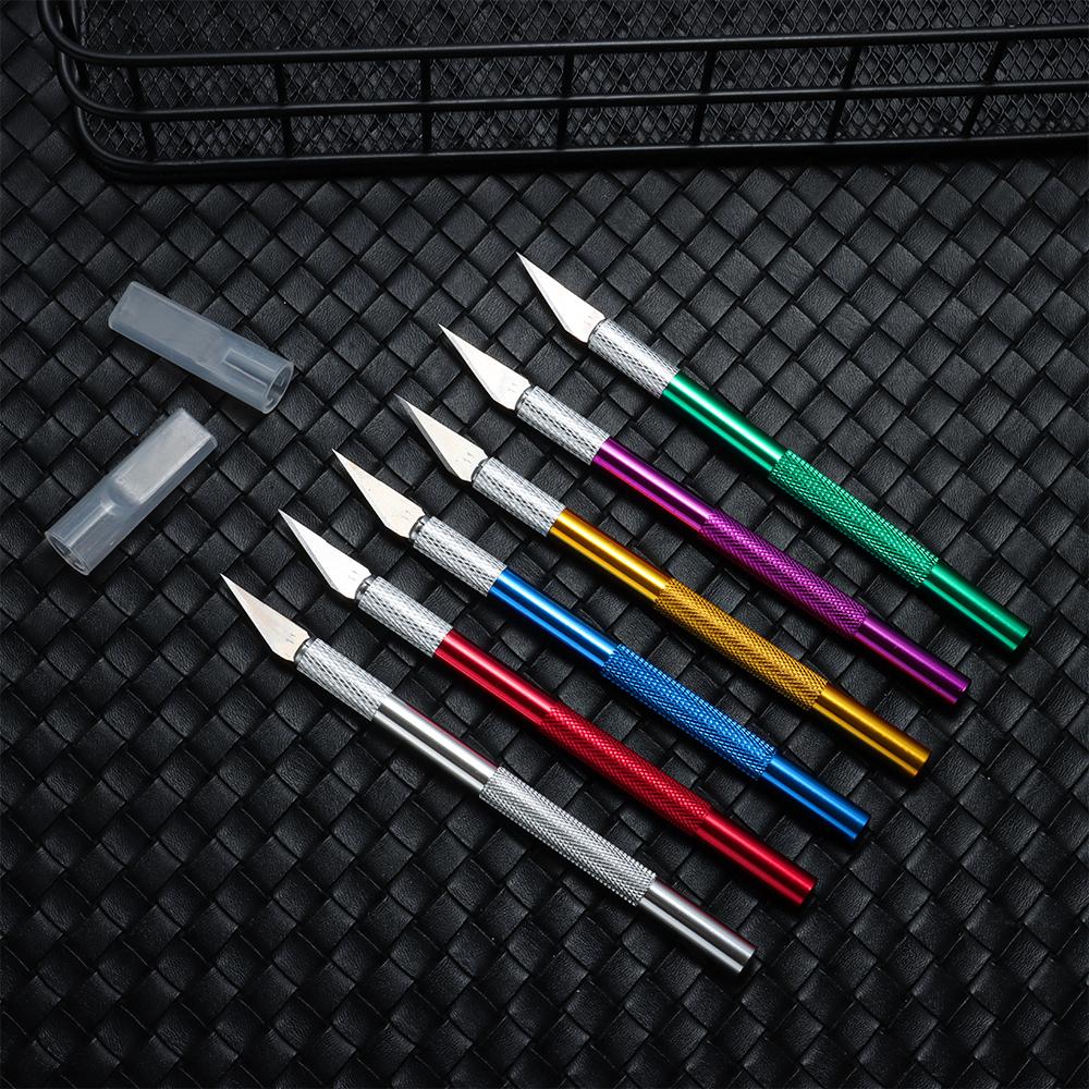 Cake Pastry Tools Craft Non-slip Knife Metal Scalpel with 1pc Blade Engraving Cutter