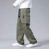 Men Cargo Pants Loose-fit Straight-leg Pants For Men Casual Long Trousers For Autumn Youth