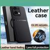 For A6 Pro Oppo A6 Leather Texture Builtin Magnetic Tpu Soft Antidrop Antifingerprint Phone Case