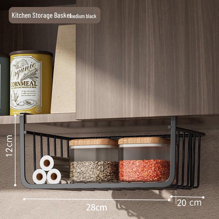 Большой ящик для хранения вещей для дома с бесплатной установкой для организации стола и кухни, многоуровневая стойка и подвесная корзина