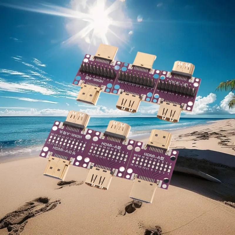 HDMI Connector Test Adapter Board with PCB; Male/Female Conversion Circuit Module