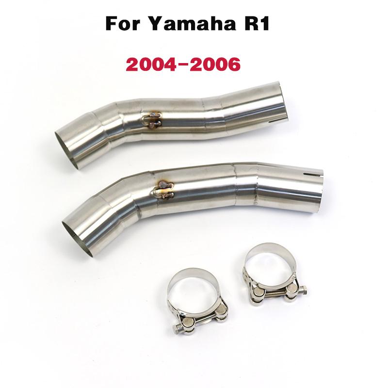 R1 Motorcycle Exhaust Muffle Link Middle Pipe For Yamaha YZF-R1 R1 2004-2006 2007 2008 2009 2010 2011 2012 2013 2014 YA015