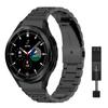 Браслет из нержавеющей стали без зазоров для Samsung Galaxy Watch7 6 4 Classic 46 мм 47 мм/Watch4 5 pro 44 мм 40 мм с загнутым концом