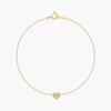Mcel 14K Shine Heart Moisa Diamond Bracelet