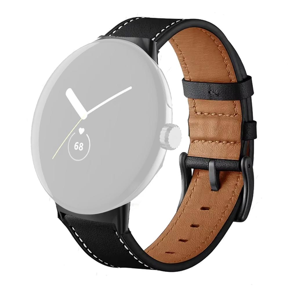 Ремешок для часов из волокнистой кожи для Google Pixel Watch 4 45 мм / Watch 3 45 мм Линия шва Быстросъемный сменный ремешок