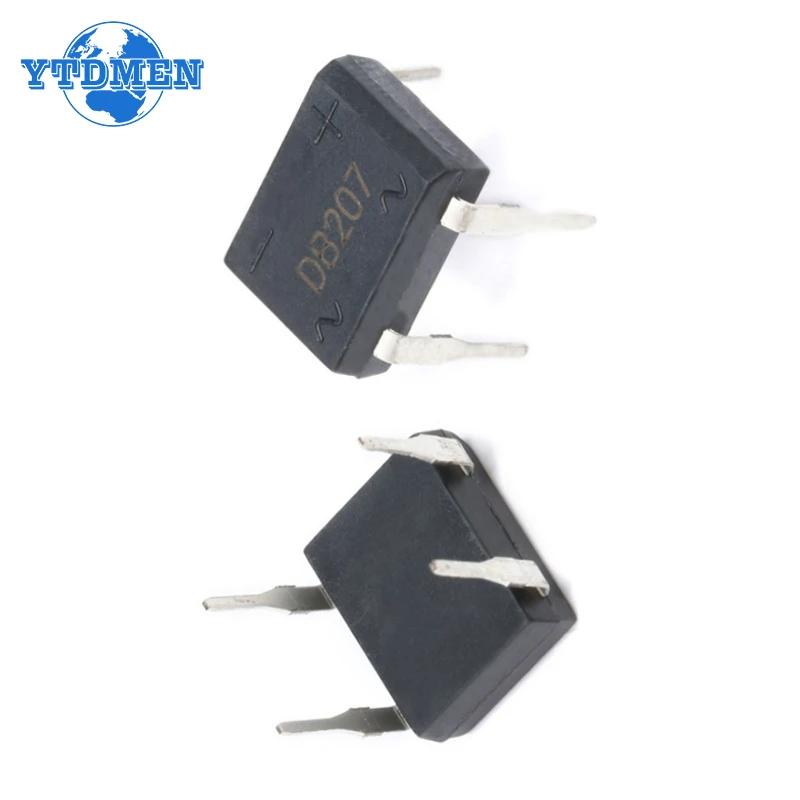 20 шт./кор. Мостовой выпрямитель DB207 DIP4 1000В 2А DB207S Силовые диодные выпрямители Электронные компоненты ИС