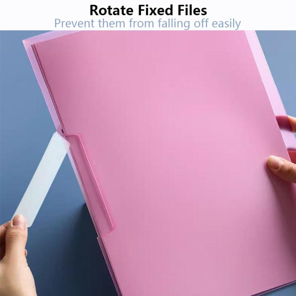 Loose Leaf File Folder Rotating Side Open Buckle Paper Memo Clip Contract Clamp  Business