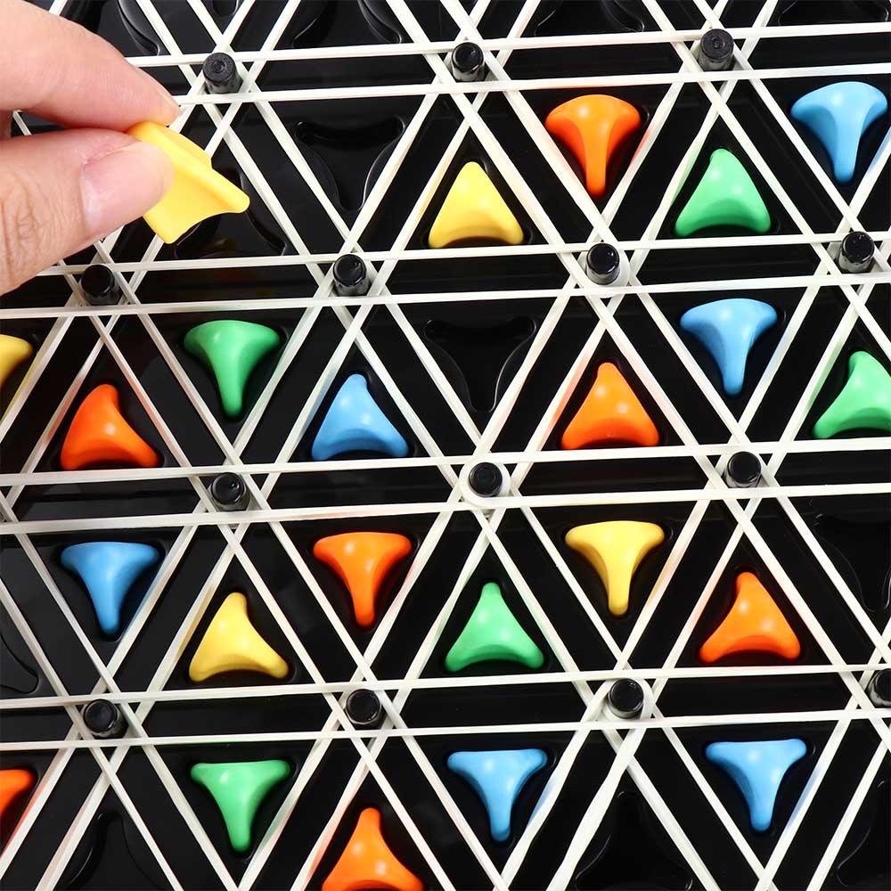 Rubber Band Triangle Chess Desktop Game Logical Thinking Triangle Puzzle Toy Home Game