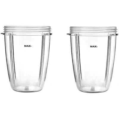 Чашки на 24 унции для аксессуаров Nutribullet, 600 Вт, 900 Вт, блендер, соковыжималка, миксер, запасные части(2 шт.)
