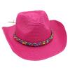 Colorful Beaded Beach Hat Ethnic Style Cowboy Straw Hat Panama Sun Protection Sun Hat Spring Summer Spanish Jazz Hat