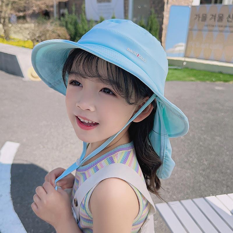 Childrens Uv Shield Hat With Wide Brim And Soft Fabric For Beach Vacation