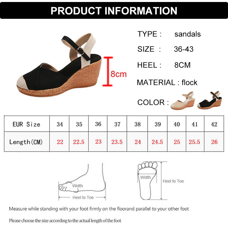 Сандалии Lucyever с закрытым носком на танкетке, женские летние гладиаторские туфли с пряжкой на щиколотке, женские босоножки на платформе больших размеров, женские 43