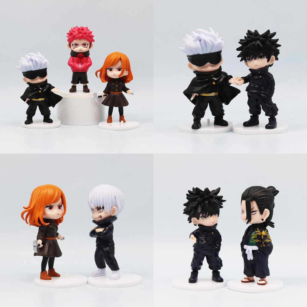 Premium Q Version Jujutsu Kaisen Pvc Figurines Collection Of Gojo Satoru Yuji Itadori Nobara Kugisaki And Others With Intricate Details