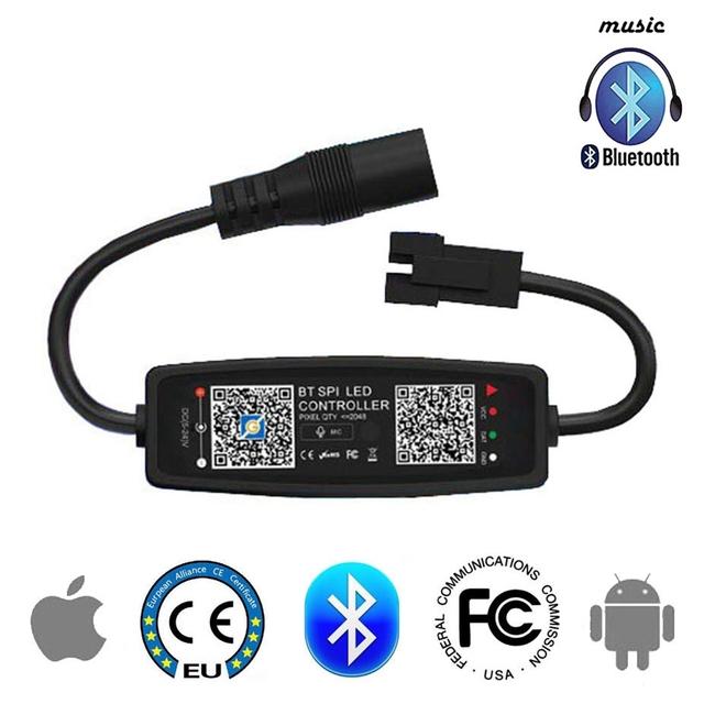 Контроллер светодиодов WS2812B Bluetooth Музыка Для SK6812 WS2811 WS2812 APA102 Пиксельная светодиодная лента Приложение Пульт 24/28 кнопок DC5-24V